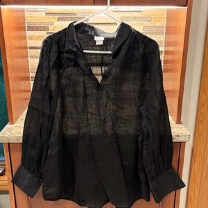 Chico’s Sheet Black Blouse